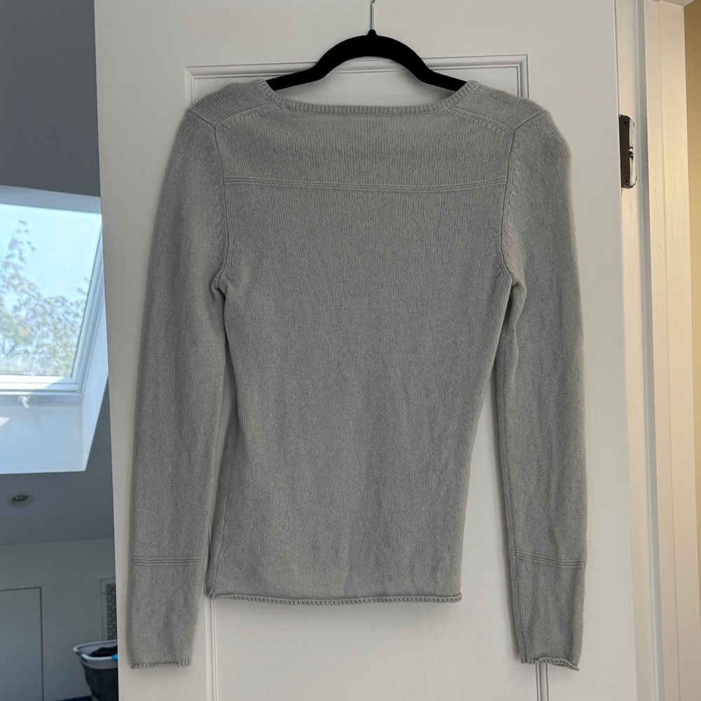 Eric bompard Women's Gray cashmere sweater - Picture 3 of 4